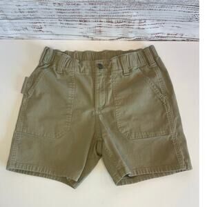 Carhartt Women's Rugged Flex
Relaxed-Fit Canvas Work Shorts Khaki size 4 Regular